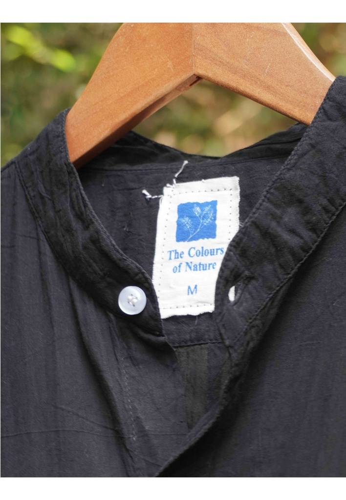 MAO SS SHIRT, BLACK, COTTON