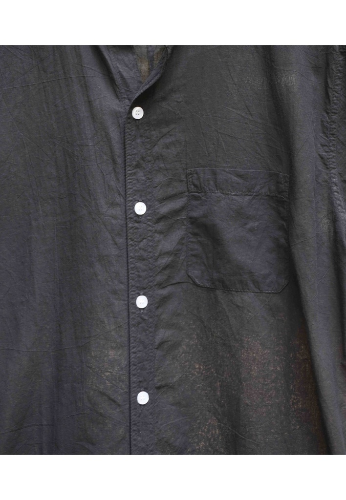 MAO SS SHIRT, BLACK, COTTON