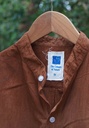 MAO SS SHIRT, BROWN, SHIBORI_OMBRE, COTTON