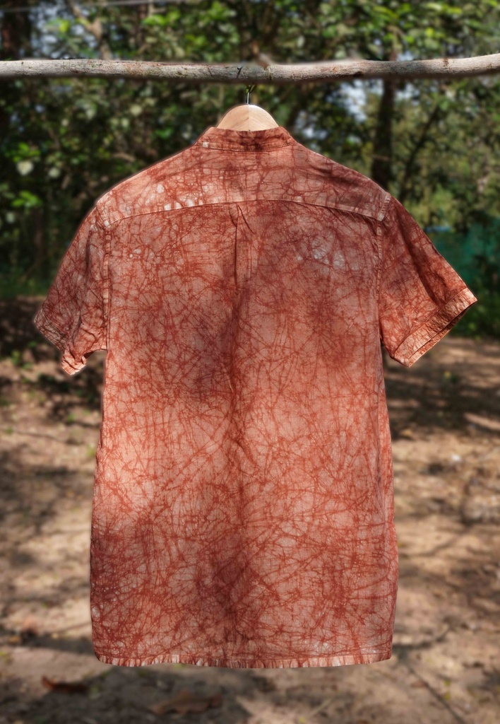 MAO SS SHIRT, TERRACOTTA, BATIK FULL, COTTON