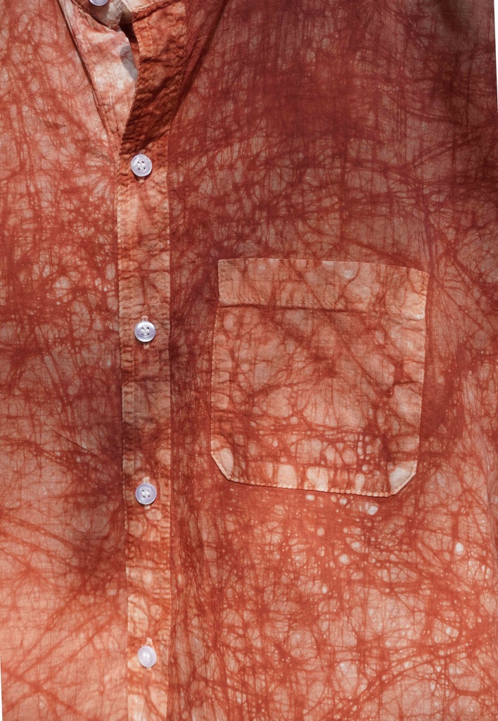MAO SS SHIRT, TERRACOTTA, BATIK FULL, COTTON