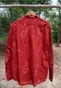 MAO LS SHIRT, RED, BATIK, COTTON