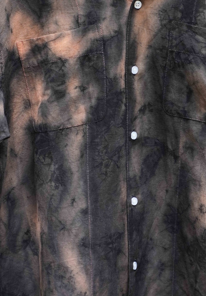 MAXI SHIRT, IRON, SHIBORI, COTTON