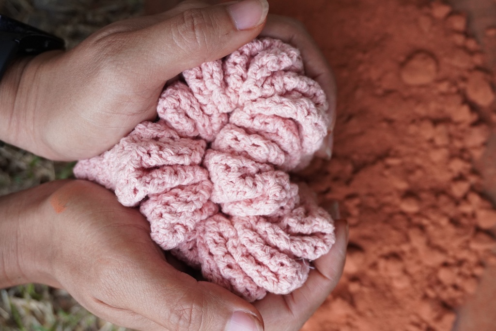 CROCHET HAIRBAND, LIGHT PINK