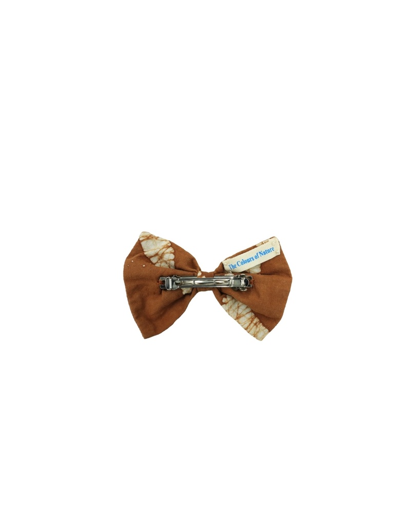 TUXEDO HAIRCLIP, SINGLE, BROWN-WHITE