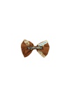 TUXEDO HAIRCLIP, SINGLE, BROWN-WHITE