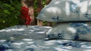 DOUBLE BEDSHEET, LIGHT BLUE, BATIK CLOUDY SKY, COTTON