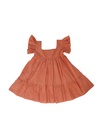 BABY PAA DRESS, DARK PINK, COTTON