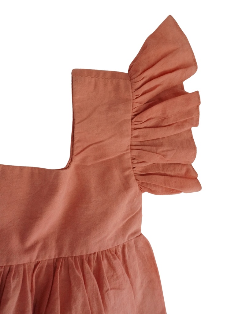 BABY PAA DRESS, DARK PINK, COTTON