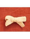 CROCHET HAIRCLIP, TIE, WHITE