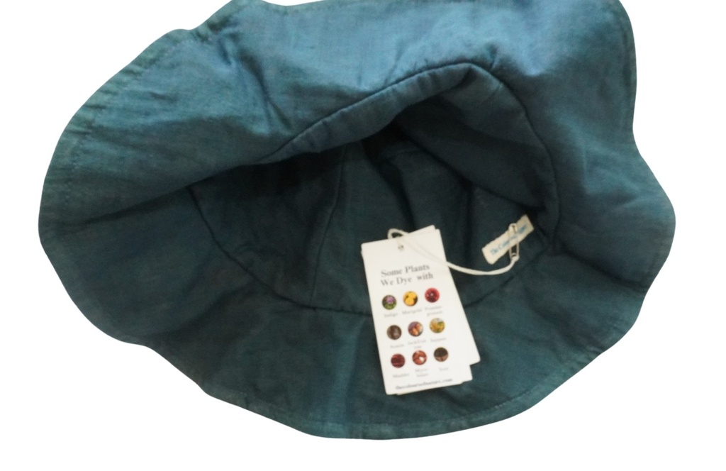 BUCKET HAT, BLUE, PATCHWORK, COTTON