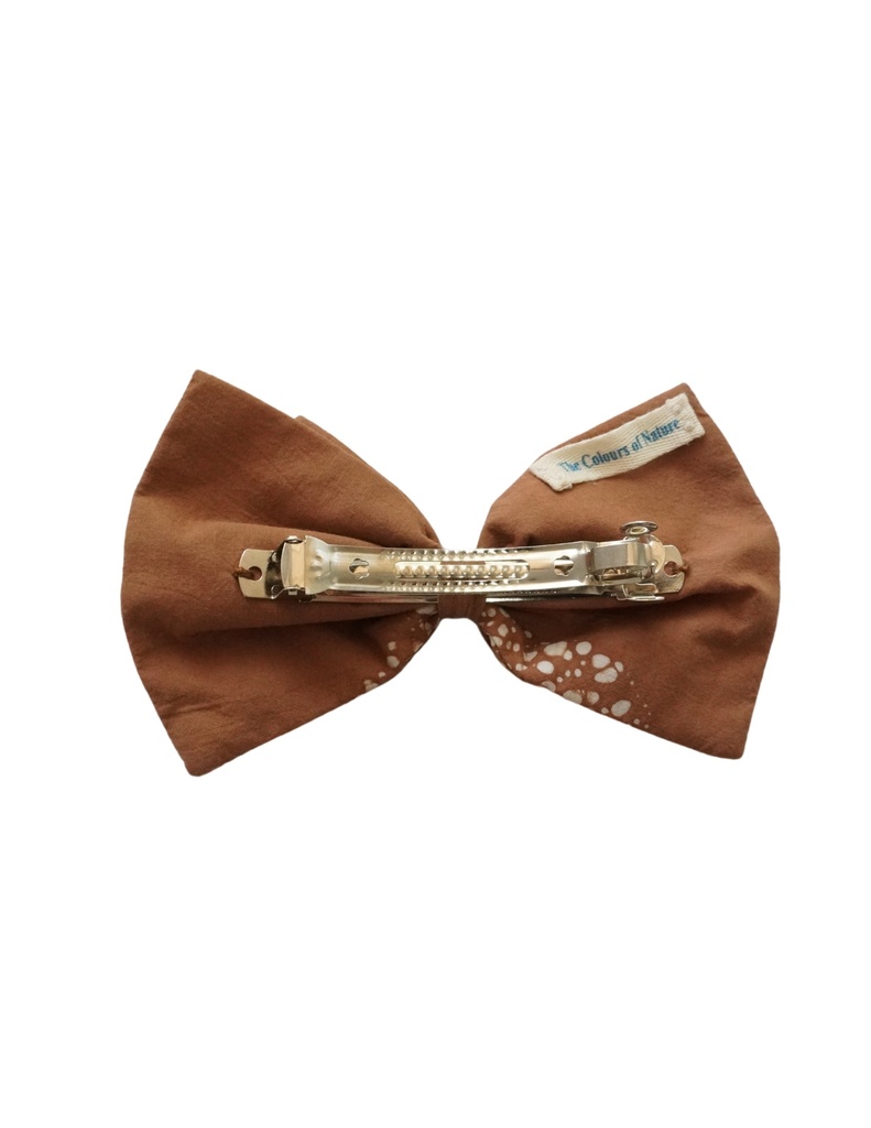 TUXEDO HAIRCLIP, DOUBLE, BROWN