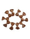 TUXEDO HAIRCLIP, DOUBLE, BROWN