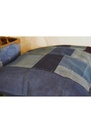 CUSHION COVER, PATCHWORK, LIGHT INDIGO