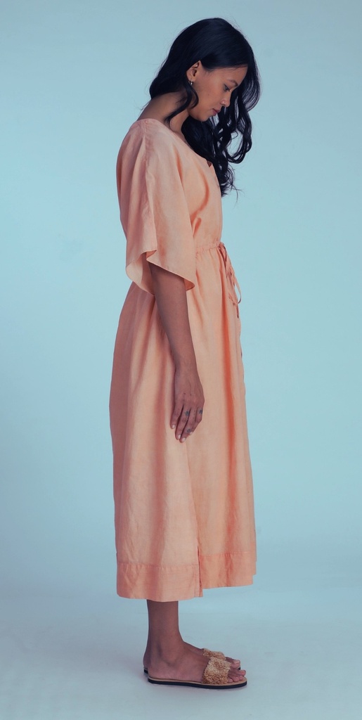 MAXI STRING KAFTAN, PINK, COTTON