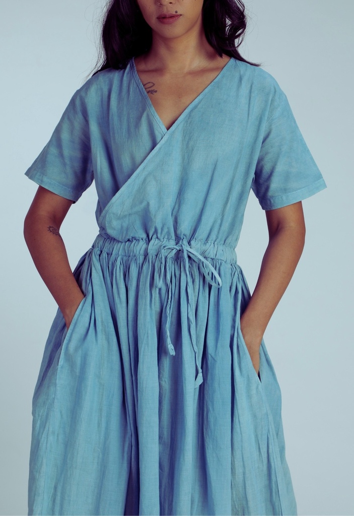 EVERYDAY DRESS, LIGHT BLUE, COTTON