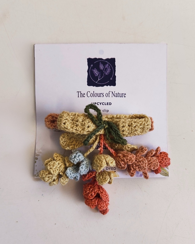 CROCHET HAIRCLIP, WILD FLOWERS