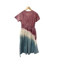 EVERYDAY DRESS, BLUE-PINK-WHITE, SHIBORI, COTTON