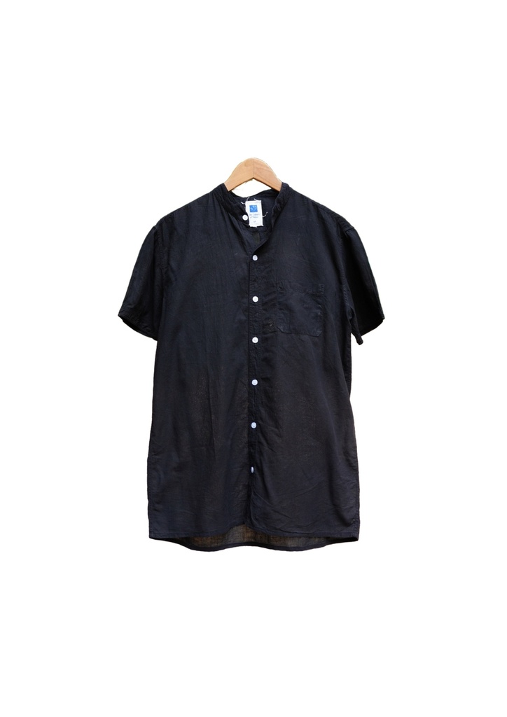 MAO SS SHIRT, BLACK, COTTON