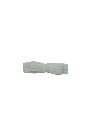 [HAC-RIB-WH-COR] RIBBON HAIRCLIP, WHITE, CORDUROY