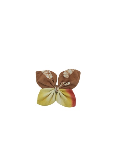 [HAC-BUT-YE_BR] BUTTERFLY HAIRCLIP, YELLOW & BROWN
